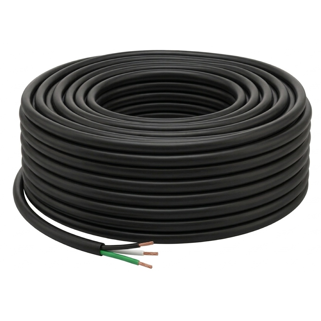 CABLE FLEX. ST 3X Cu AISL PVC 105°C / CUB PVC 75°C 600V (3x14 AWG, ROLLO DE 100 MTS (R-100))